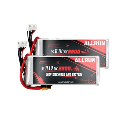 RC航空機用3S1P 30C高放電リポバッテリー11.1V 2200mAh