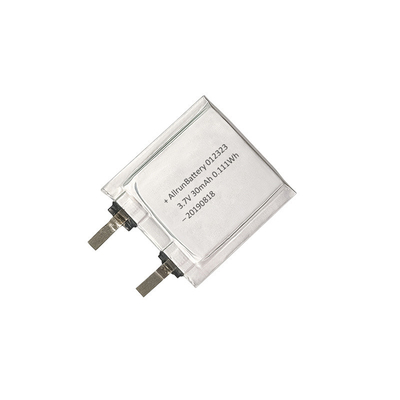 3.7V 30mAh リポ バッテリー 1mm 超薄型リチウムポリマーバッテリーセル 012323