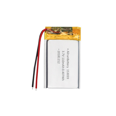 3.7V 110mAh リポ バッテリー / 超薄型充電式リチウムポリマーバッテリー