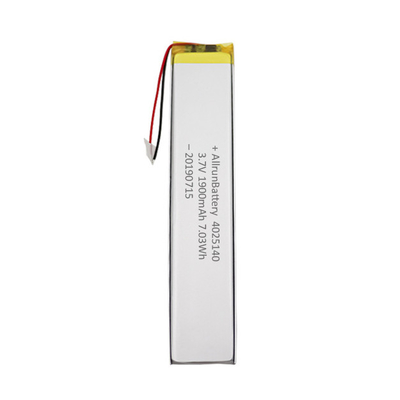 1900mAh 3.7 Vの注文リポ電池の超狭い再充電可能な高い信頼性