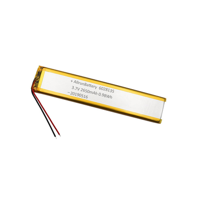 3.7V 2650mAh 李ポリマー電池 6mm 超狭い注文 リポ 電池