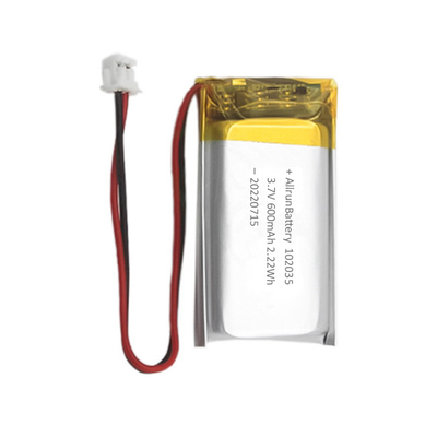 充電式カスタム 3.7 V 600mAh リチウム ポリマー バッテリー / リポ バッテリー