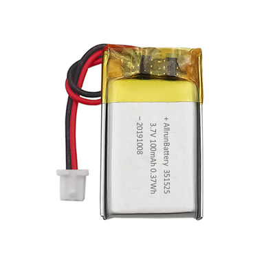 0.37Wh 3.7V 100mAh ミニ リポ バッテリー 充電式 カスタム 351523