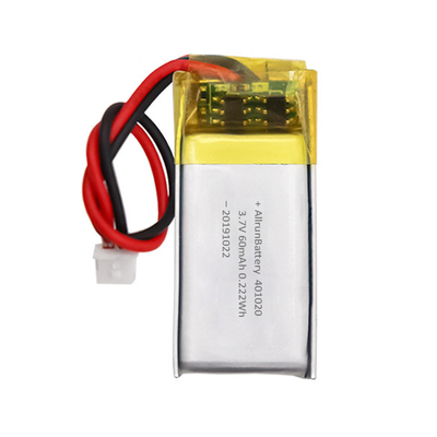 軽い再充電可能な注文の小型 リポ 電池 3.7 V 60mAh 401020