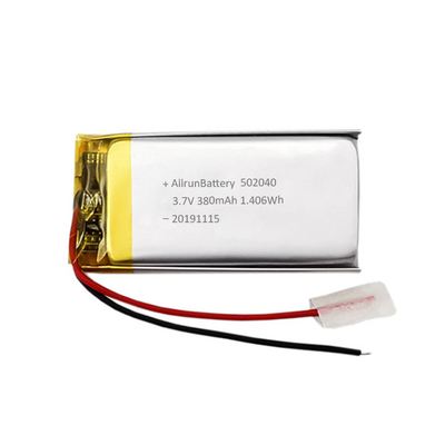 薄い 3.7V 380mAh リポ 電池の注文の李イオン充電式電池