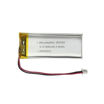 1C 薄型長方形バッテリー 充電式 3.7 V リポ バッテリー 800mAh