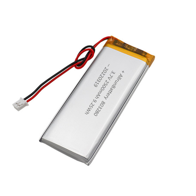 カスタム長方形定型バッテリー充電式 3.7 V 2500mAh リポ バッテリー