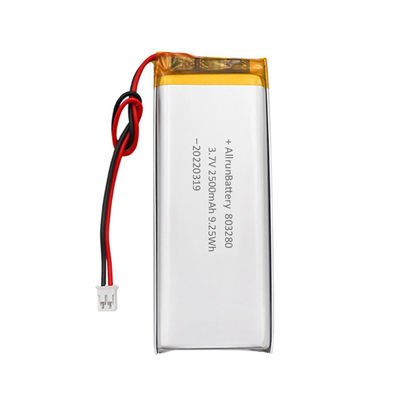 カスタム長方形定型バッテリー充電式 3.7 V 2500mAh リポ バッテリー