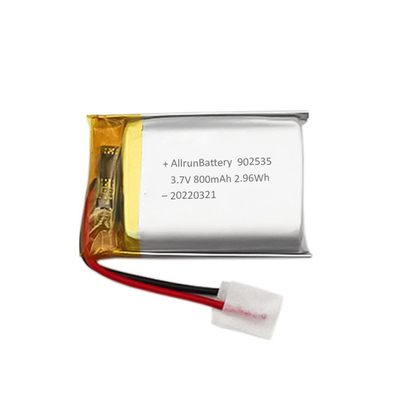 医療機器のための再充電可能な軽い リポ 電池 800mAh 3.7V 902535