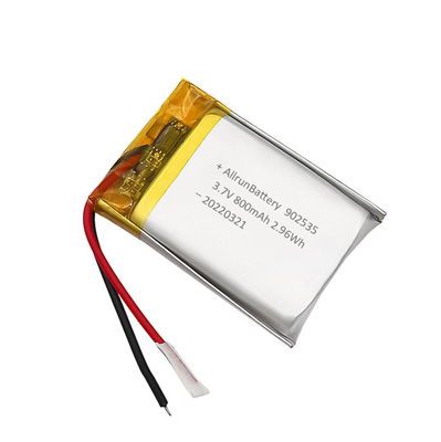 医療機器のための再充電可能な軽い リポ 電池 800mAh 3.7V 902535