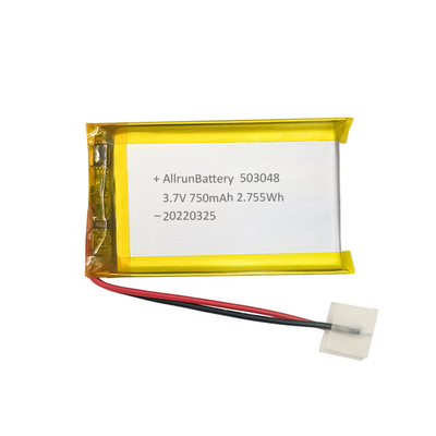 軽い長方形の再充電可能な李ポリマー電池 3.7V 750mAh リポ 電池