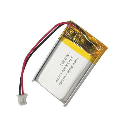 軽い長方形のリチウム ポリマー電池 602030 リポ 電池 3.7V 300mAh