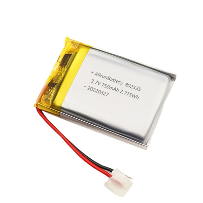 長方形のリチウム ポリマー電池の安全 3.7 V 750mAh リポ 電池