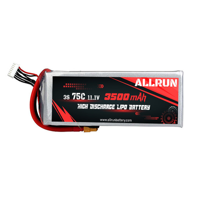 3S 3500mAh 11.1 V の高い排出 リポ 電池のパック 75C 李ポリマー電池