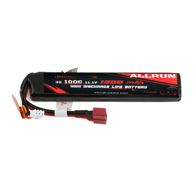 RC 100C 11.1V リチウム ポリマー電池の高い C 率 3S 1300mAh リポ 電池