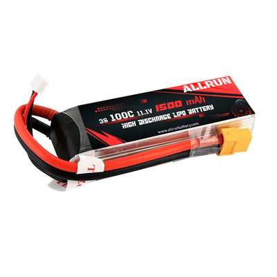 再充電可能な高い放電 リポ バッテリー パック 100C 1500mAh 3S 11.1V
