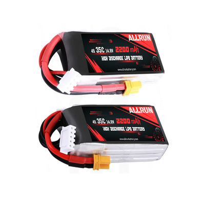 35C 14.8V リポ バッテリー パック 高 C レート 4S 2200mAh リポ バッテリー