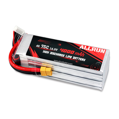 75C 4000mAh 4S リポ バッテリー14.8V 高 C レート リポ バッテリーパック