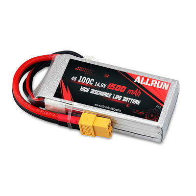 14.8V 4S 1500mAh リポ バッテリー 100C 高 C レート リポ バッテリーパック