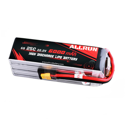 22.2V 25C 医学のリチウム電池の高い C 率 6S 6000mAh リポ 電池