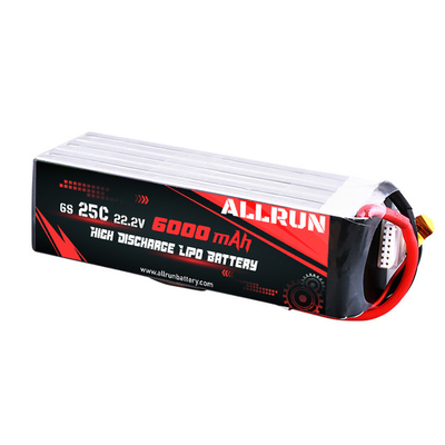 22.2V 25C 医学のリチウム電池の高い C 率 6S 6000mAh リポ 電池