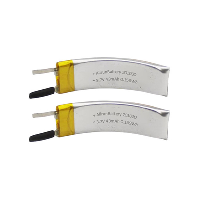 VR バッテリー リチウムポリマー 3.7 V 43mAh 湾曲した充電式バッテリー リポ