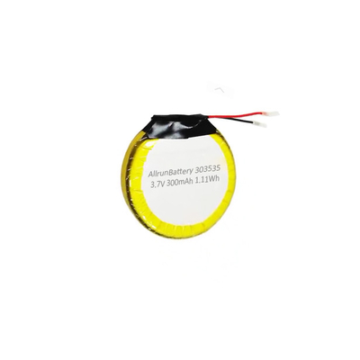 安全な 3.7V 300mAh リポ 電池の再充電可能なリチウム ポリマー電池の円形 303535
