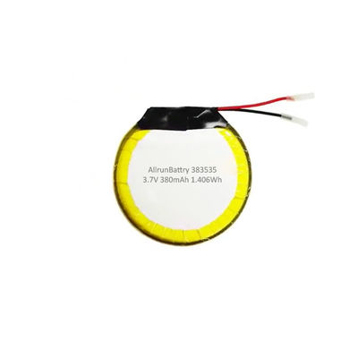 習慣3.7 V 380mAh リポ電池の円形の再充電可能な電池のリチウム ポリマー