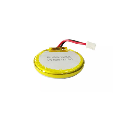 円形 3.7 ボルトの再充電可能なリチウム ポリマー電池 480mAh リポ 電池