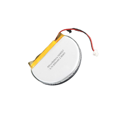 安定した 3.7 V 800mAh 充電式バッテリー ラウンド カスタム リポ バッテリー パック