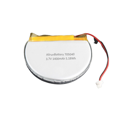 高レベル容量の注文 3.7V 1400mAh の円形の リポ 電池セル 705040