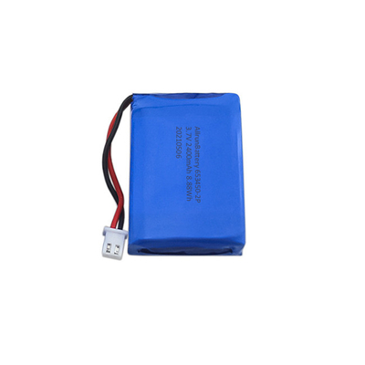 強力な 3.7 V 2400mAh リポ バッテリー 1S2P リチウム ポリマー バッテリー パック