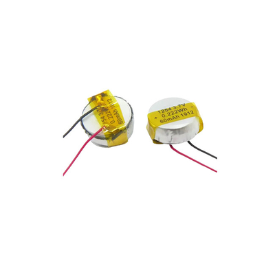ボタン リチウム ポリ バッテリー 1254 強力な 3.7 V 60mAh リポ バッテリー
